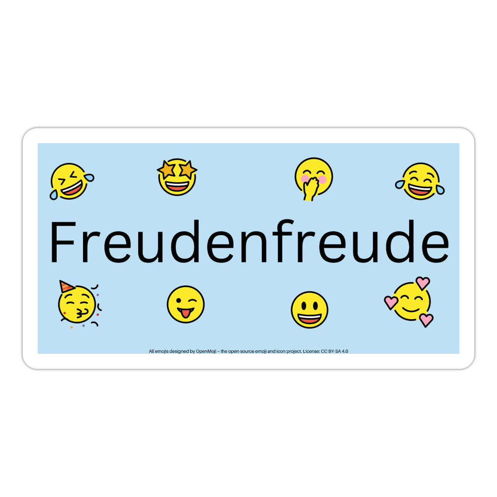 Freudenfreude + Mojis Sticker (Blue) - Emoji.Express - white matte