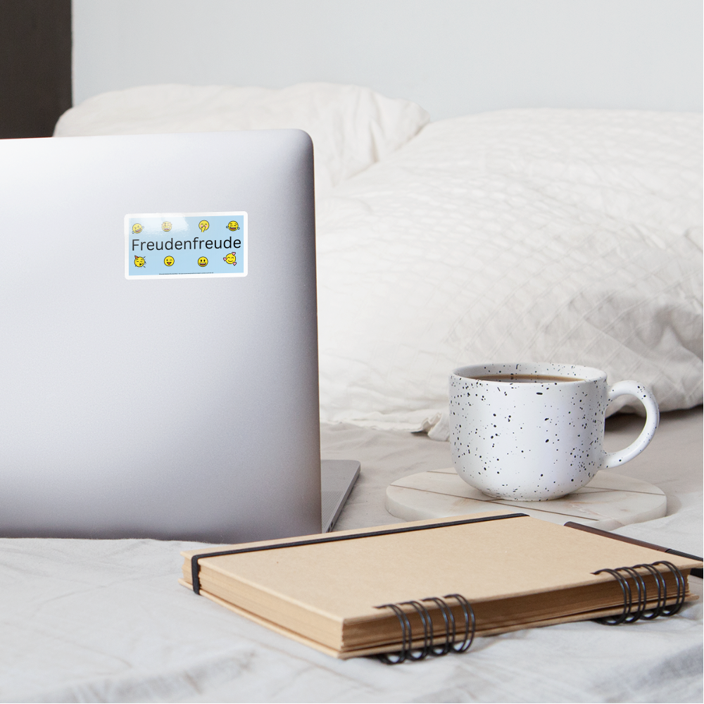 Freudenfreude + Mojis Sticker (Blue) - Emoji.Express - white glossy