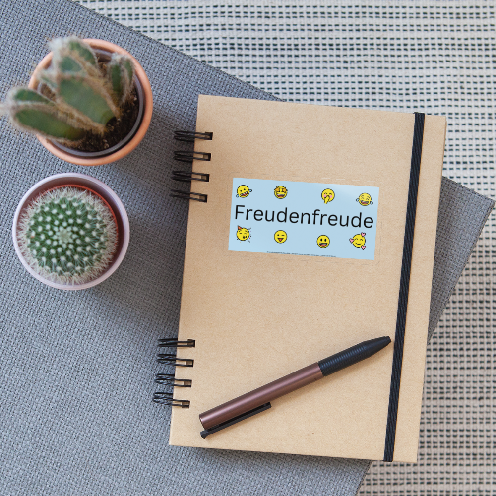 Freudenfreude + Mojis Sticker (Blue) - Emoji.Express - transparent glossy