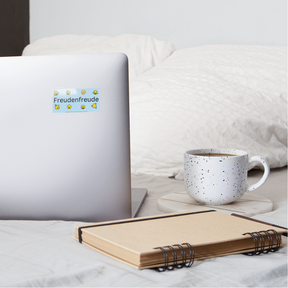 Freudenfreude + Mojis Sticker (Blue) - Emoji.Express - transparent glossy