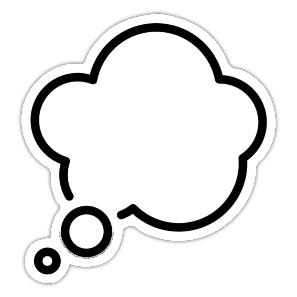 Thought Balloon Moji Sticker - Emoji.Express - white matte