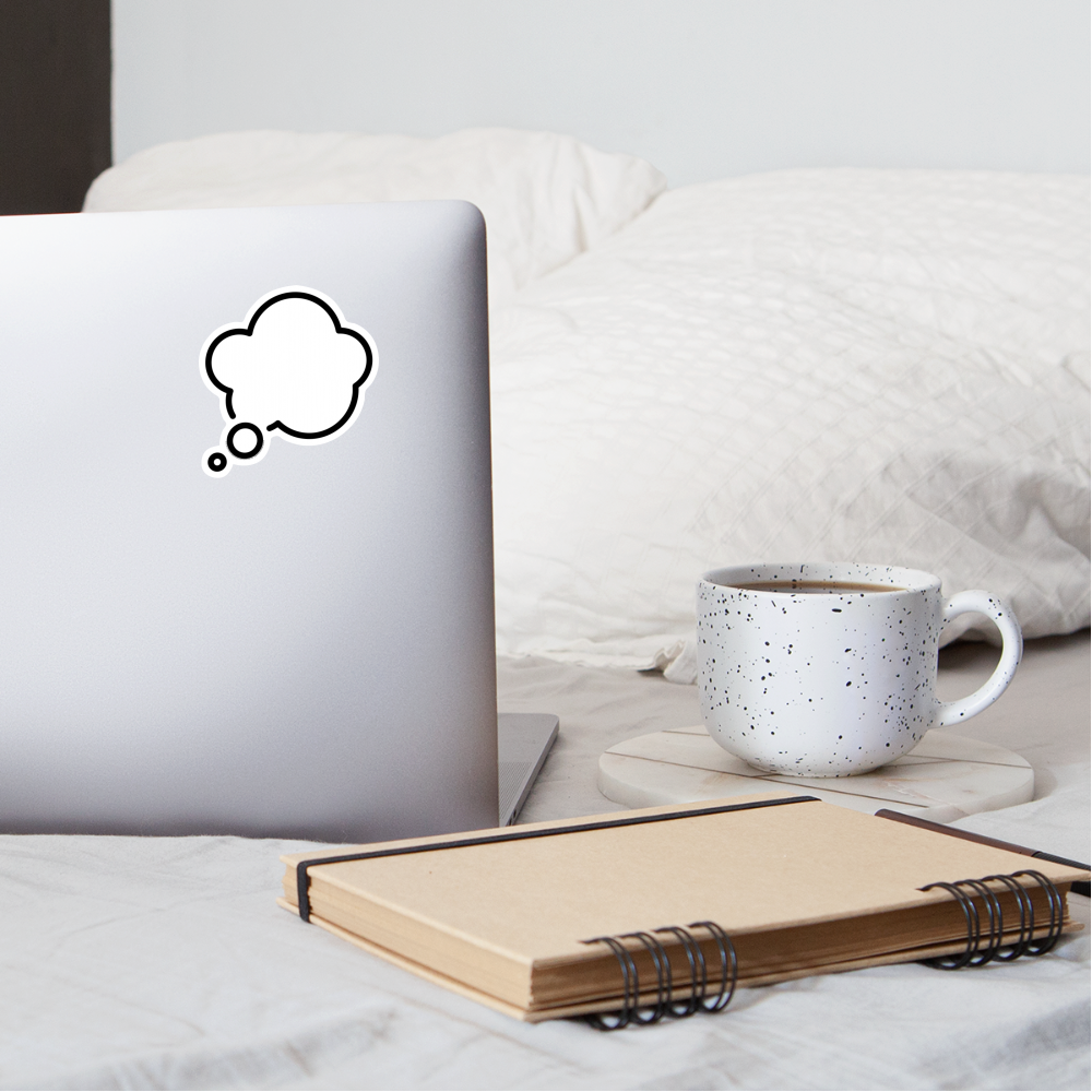 Thought Balloon Moji Sticker - Emoji.Express - white matte