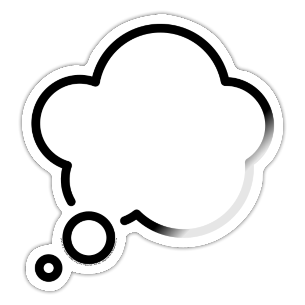 Thought Balloon Moji Sticker - Emoji.Express - white glossy