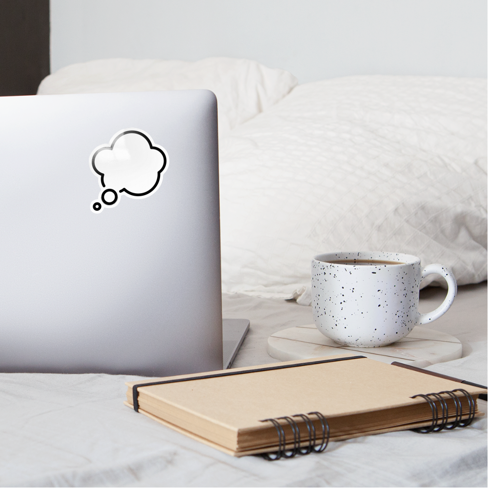 Thought Balloon Moji Sticker - Emoji.Express - white glossy