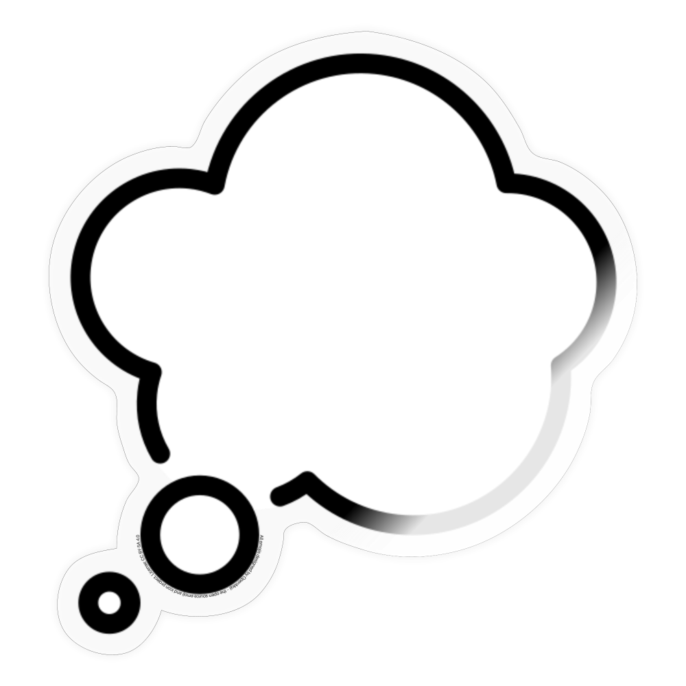 Thought Balloon Moji Sticker - Emoji.Express - transparent glossy