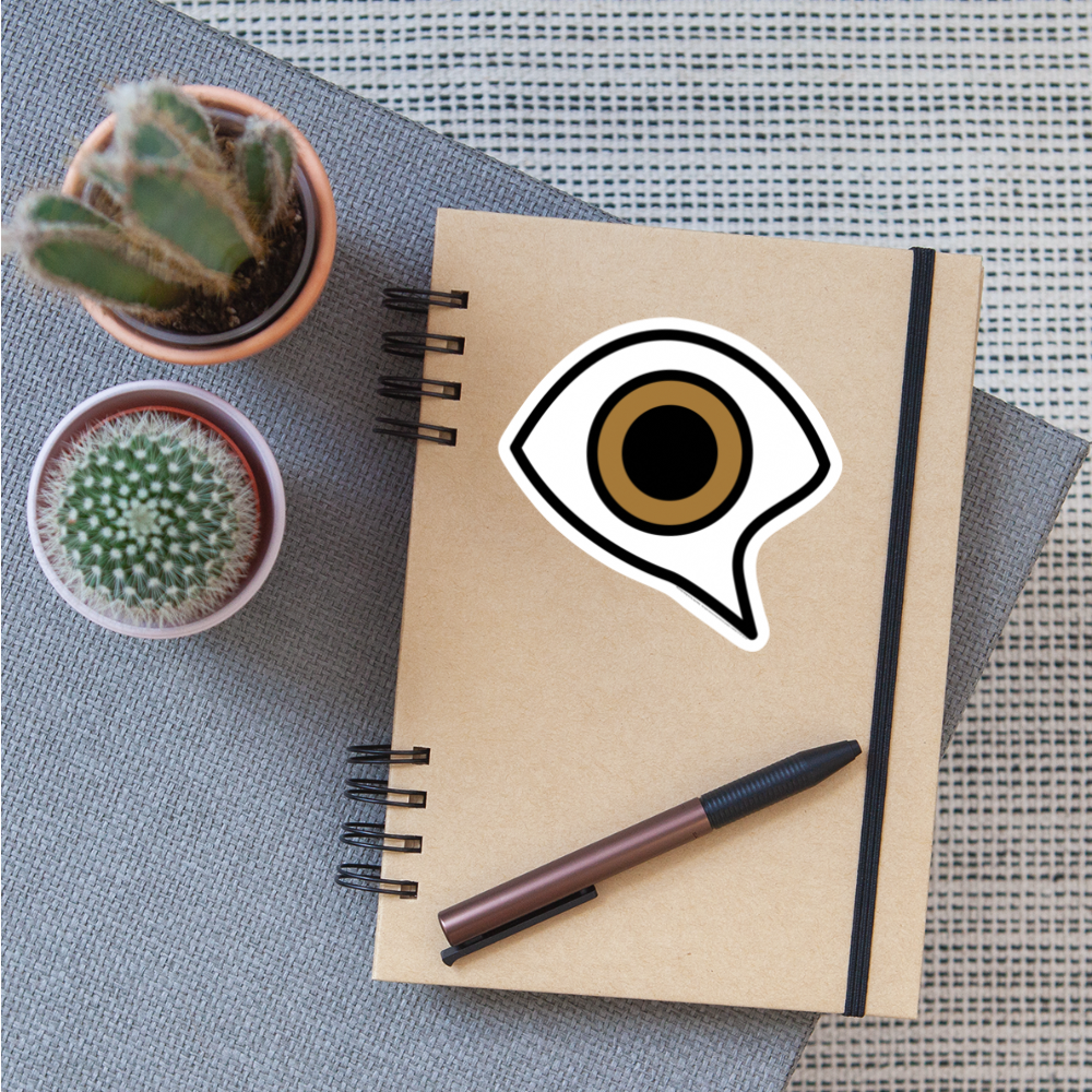 Eye in Speech Bubble Moij Sticker - Emoji.Express - white matte