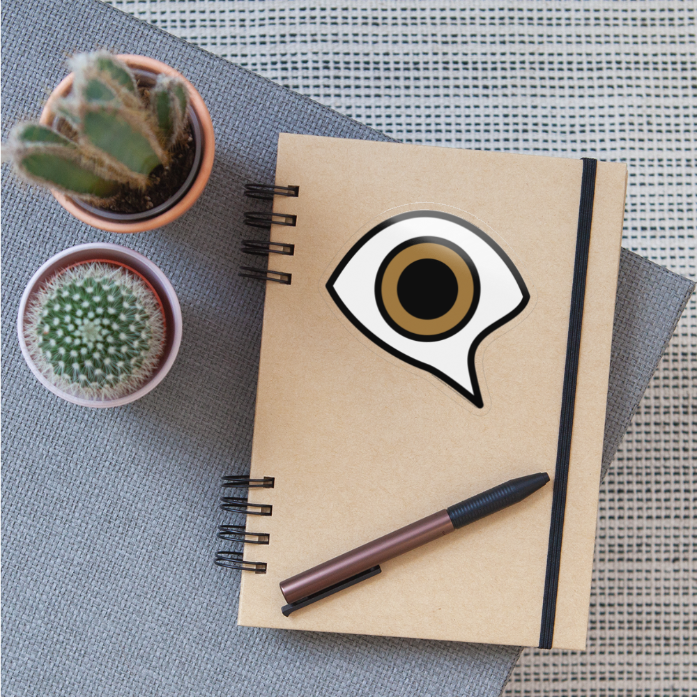 Eye in Speech Bubble Moij Sticker - Emoji.Express - transparent glossy