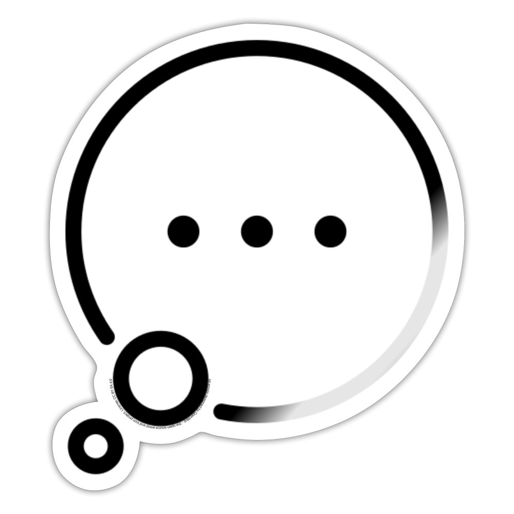 Speech Balloon Moji Sticker - Emoji.Express - white glossy