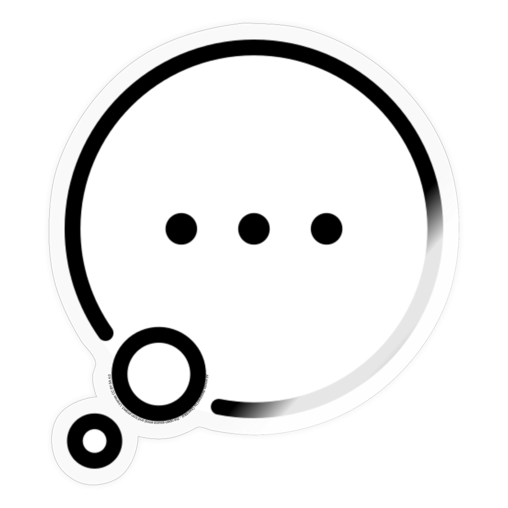Speech Balloon Moji Sticker - Emoji.Express - transparent glossy