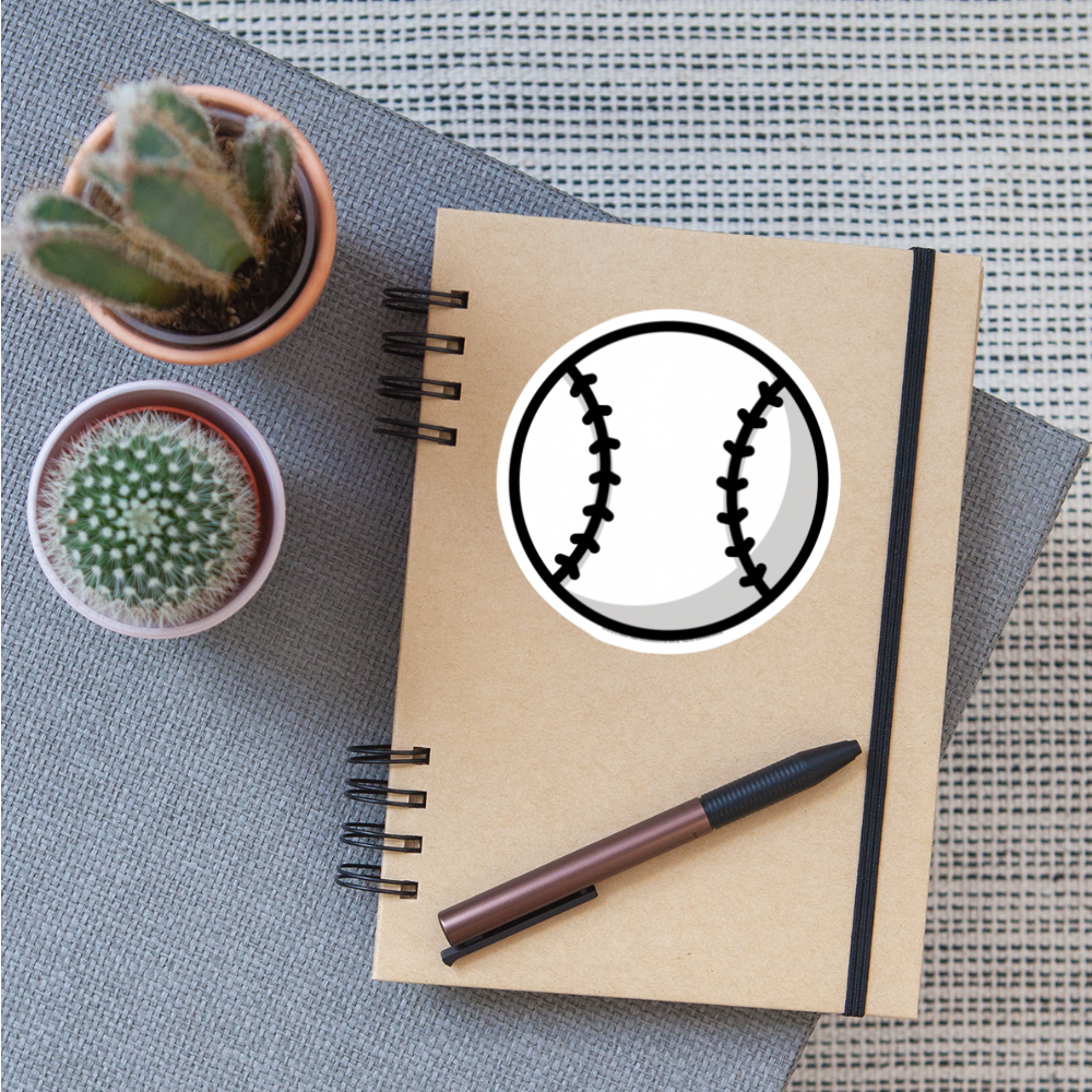 Baseball Moji Sticker - Emoji.Express - white matte