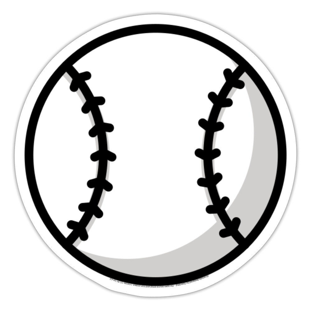 Baseball Moji Sticker - Emoji.Express - white matte