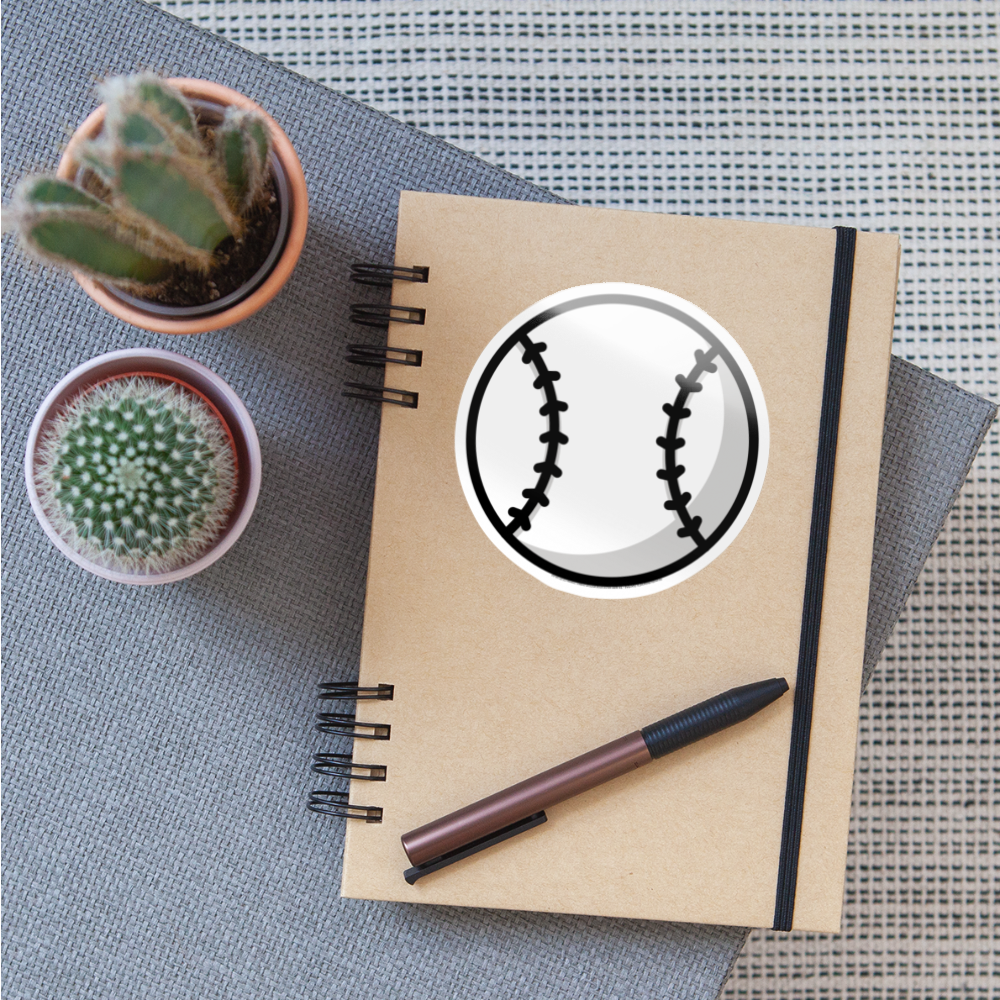 Baseball Moji Sticker - Emoji.Express - white glossy