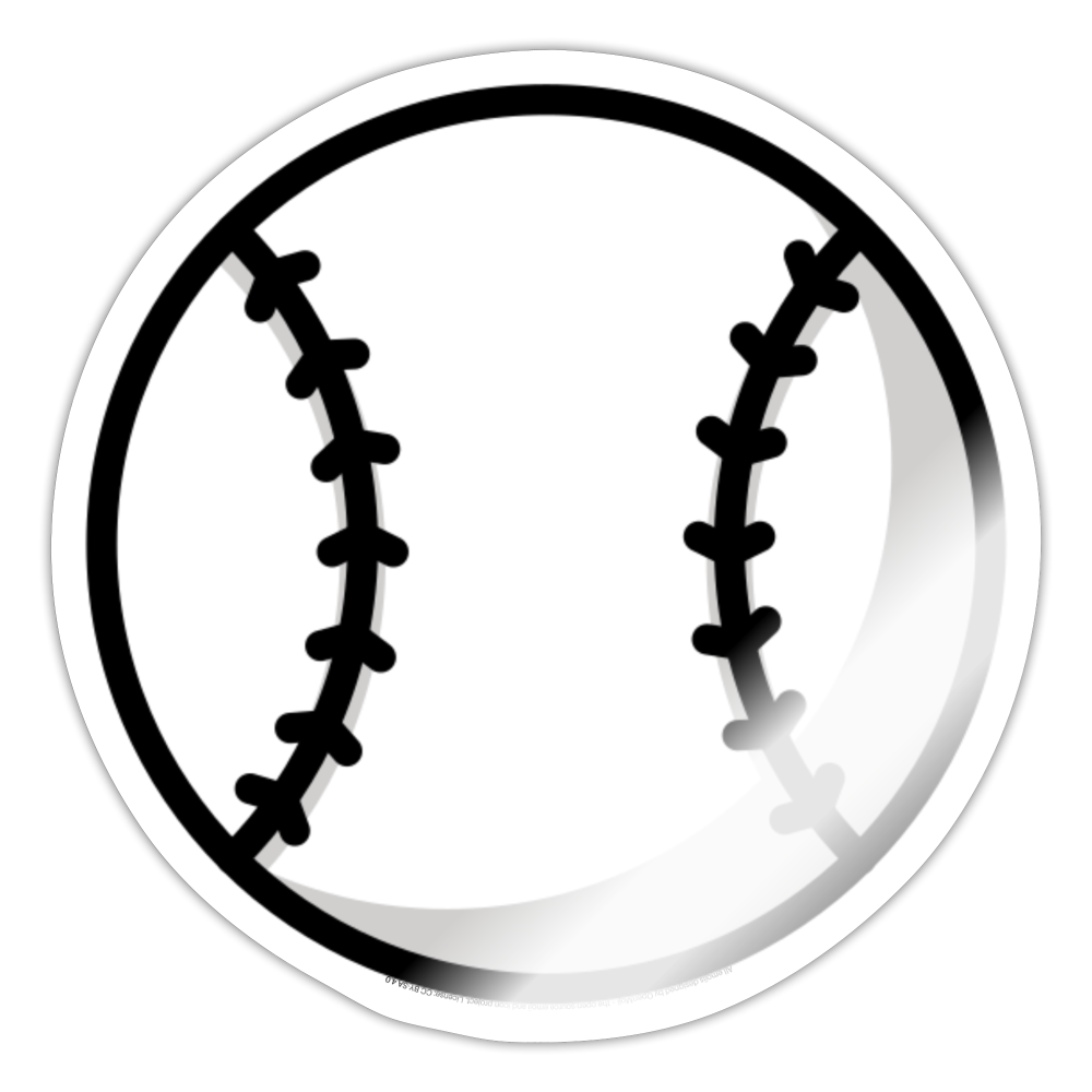 Baseball Moji Sticker - Emoji.Express - white glossy