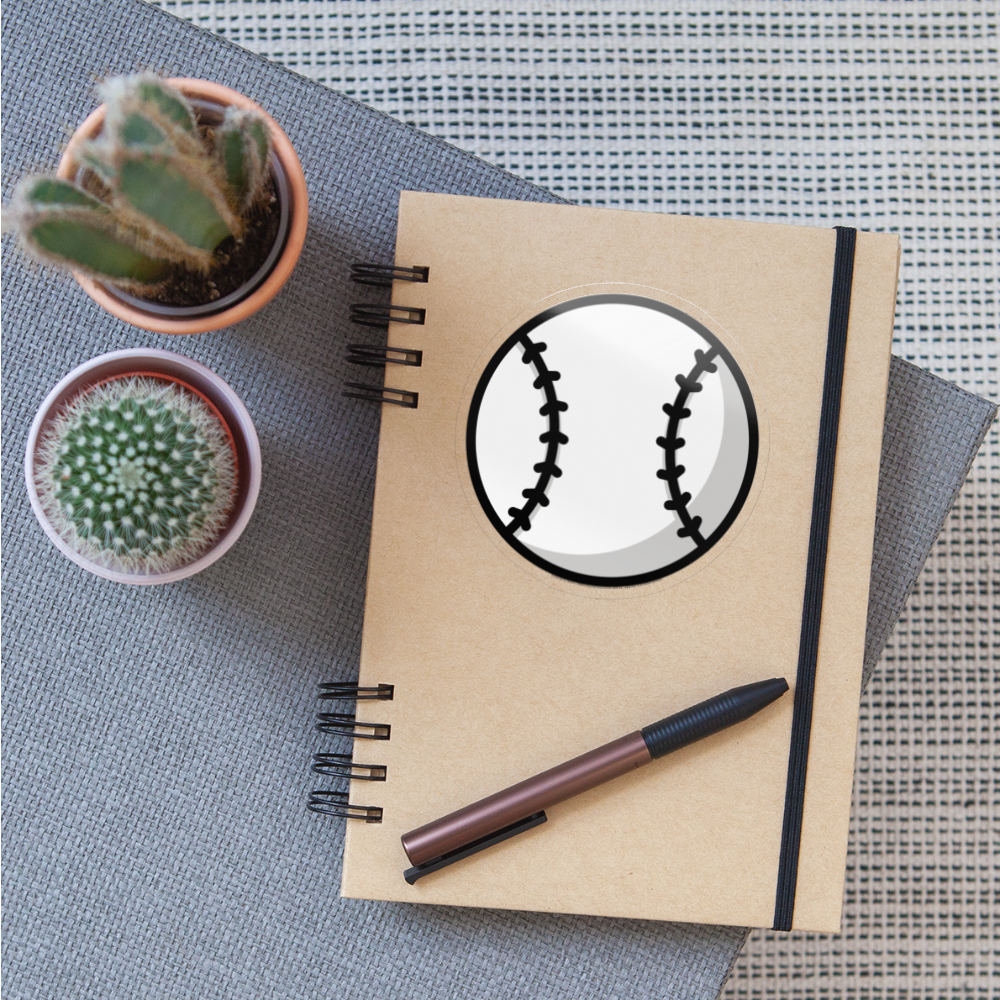 Baseball Moji Sticker - Emoji.Express - transparent glossy