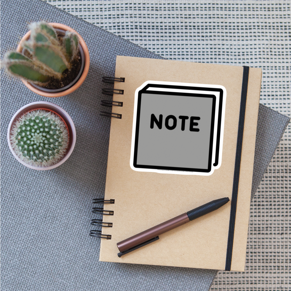 Notebook Moji Sticker - Emoji.Express - white matte