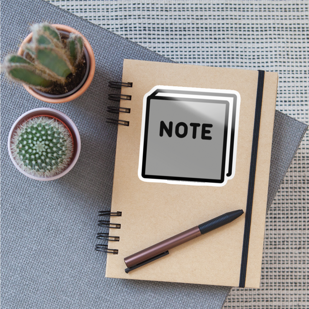 Notebook Moji Sticker - Emoji.Express - white glossy