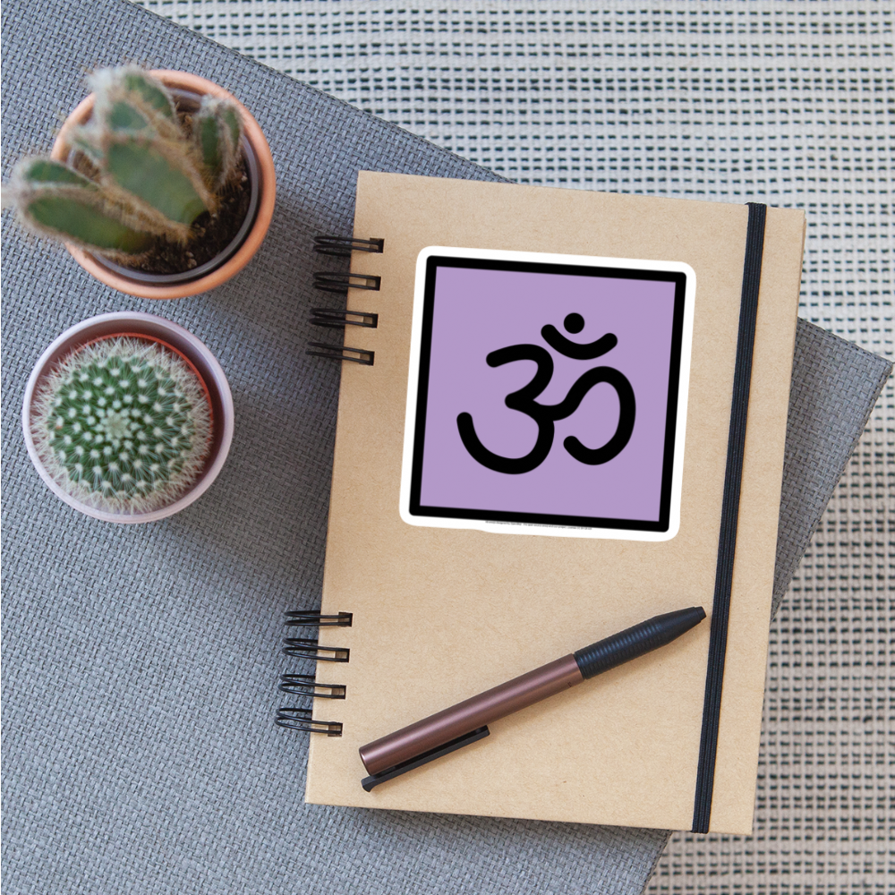 Om Moji Sticker - Emoji.Express - white matte
