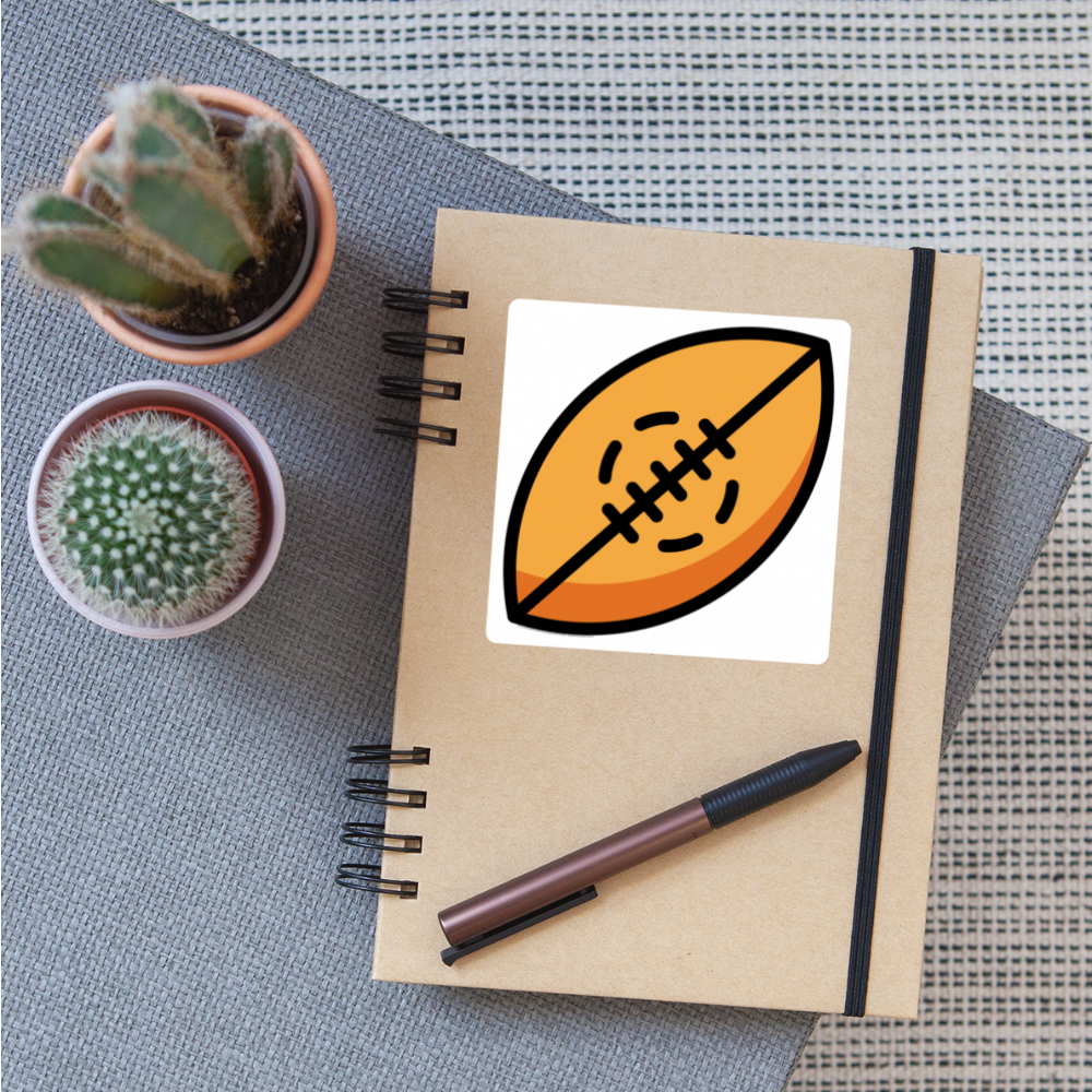 Rugby Football Moji Sticker - Emoji.Express - white matte