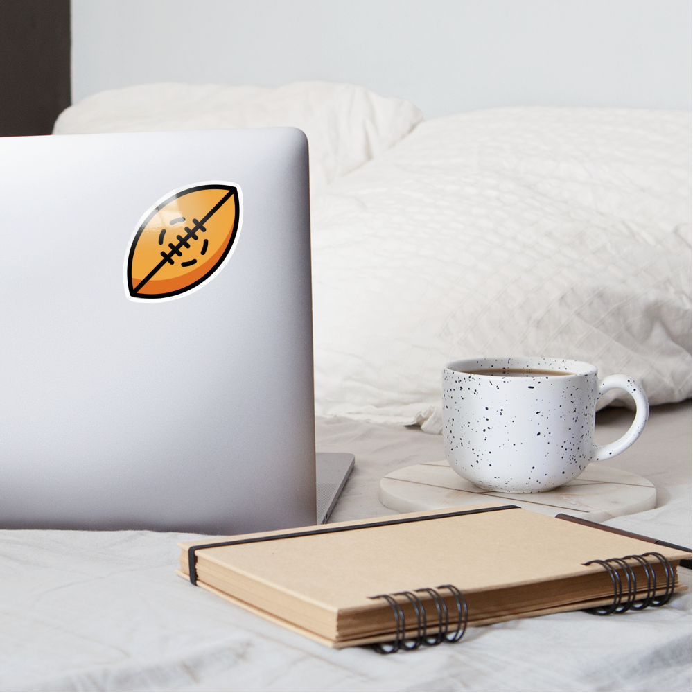 Rugby Football Moji Sticker - Emoji.Express - white glossy