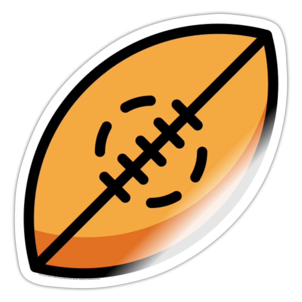 Rugby Football Moji Sticker - Emoji.Express - white glossy