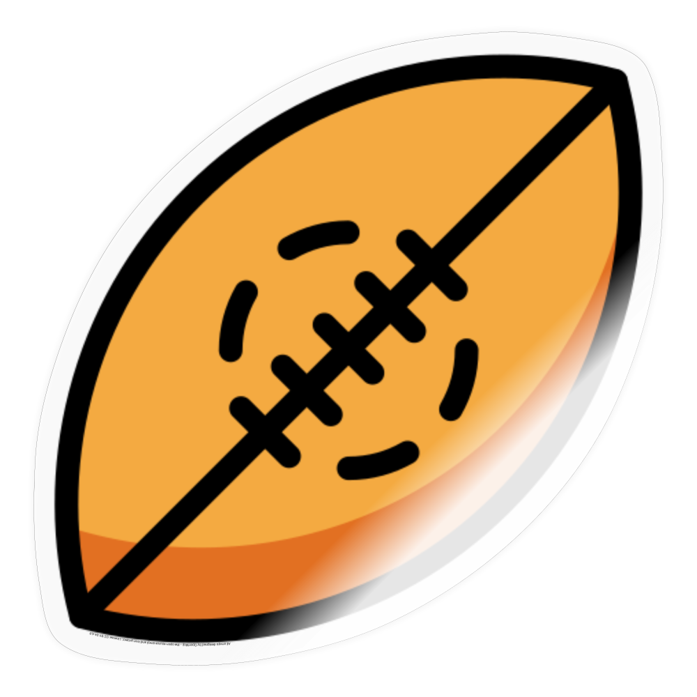 Rugby Football Moji Sticker - Emoji.Express - transparent glossy
