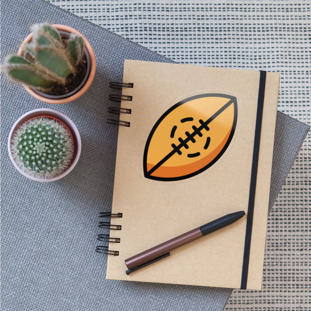 Rugby Football Moji Sticker - Emoji.Express - transparent glossy