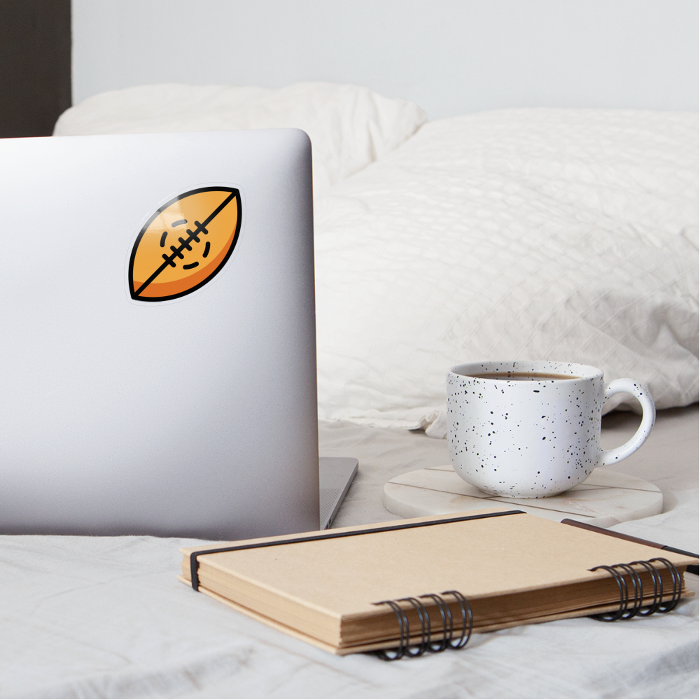 Rugby Football Moji Sticker - Emoji.Express - transparent glossy