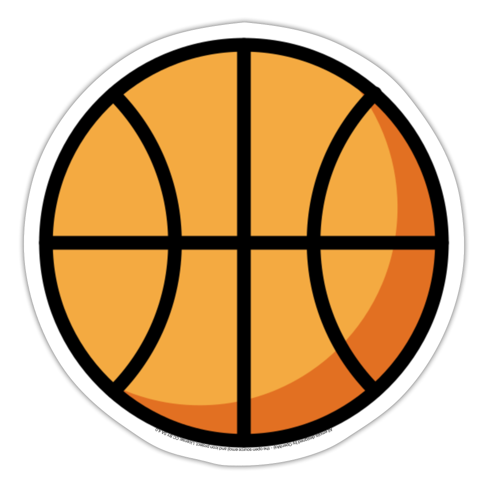 Basketball Moji Sticker - Emoji.Express - white matte