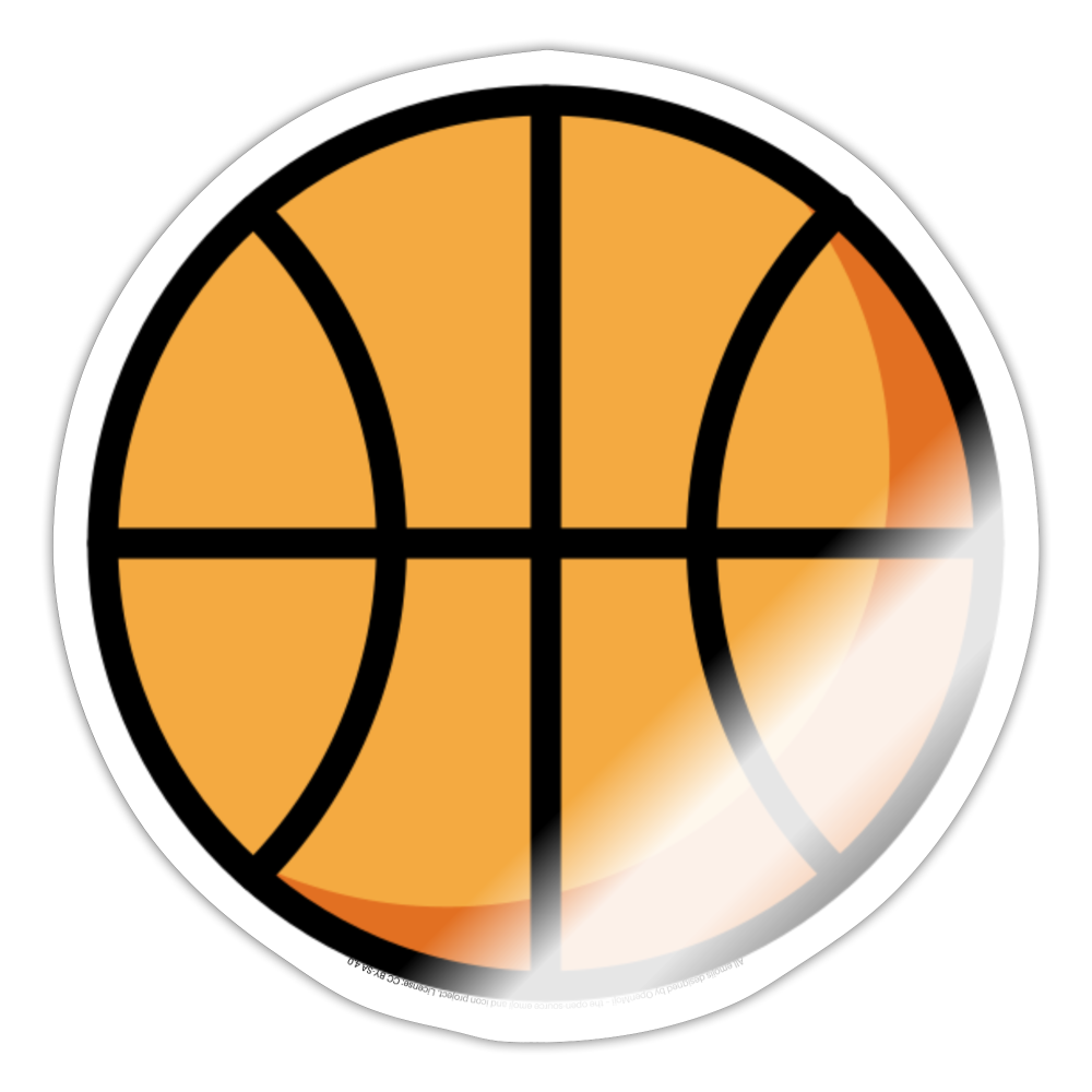 Basketball Moji Sticker - Emoji.Express - white glossy