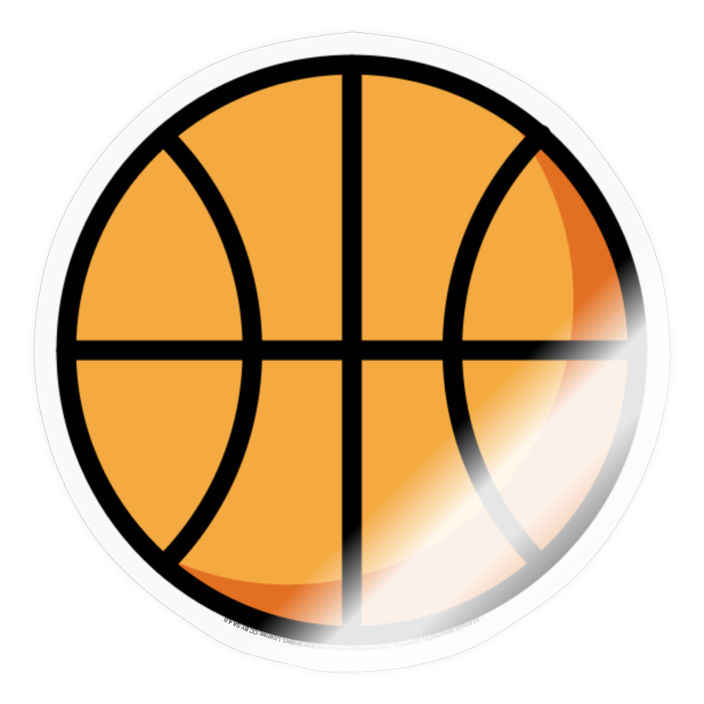 Basketball Moji Sticker - Emoji.Express - transparent glossy