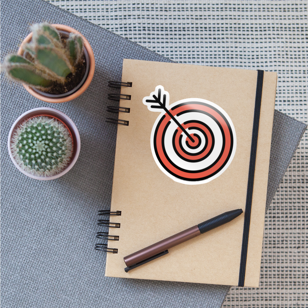 Bullseye Moji Sticker - Emoji.Express - white glossy