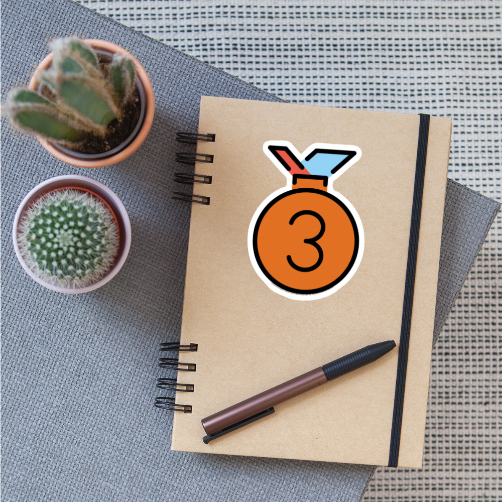 3rd Place Medal Moji Sticker - Emoji.Express - white matte