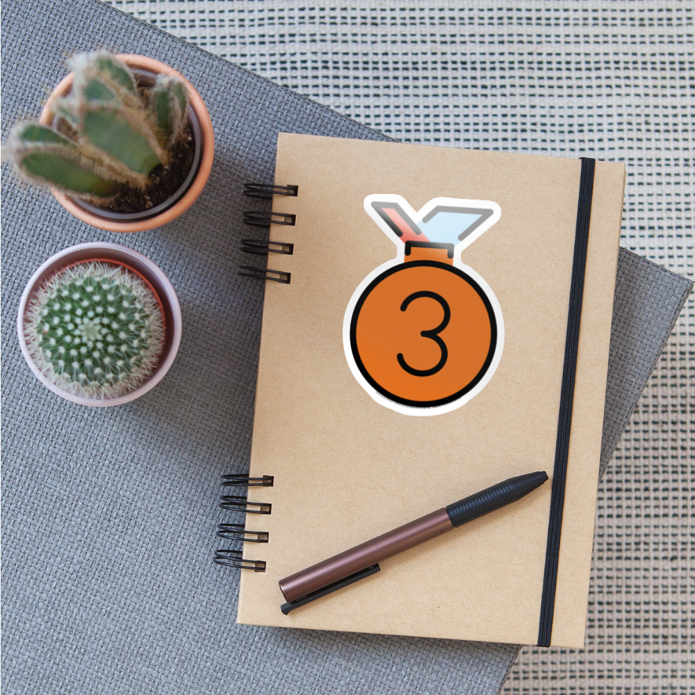 3rd Place Medal Moji Sticker - Emoji.Express - white glossy