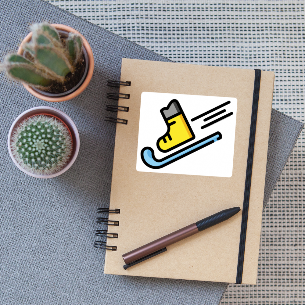 Skis Moji Sticker - Emoji.Express - white matte