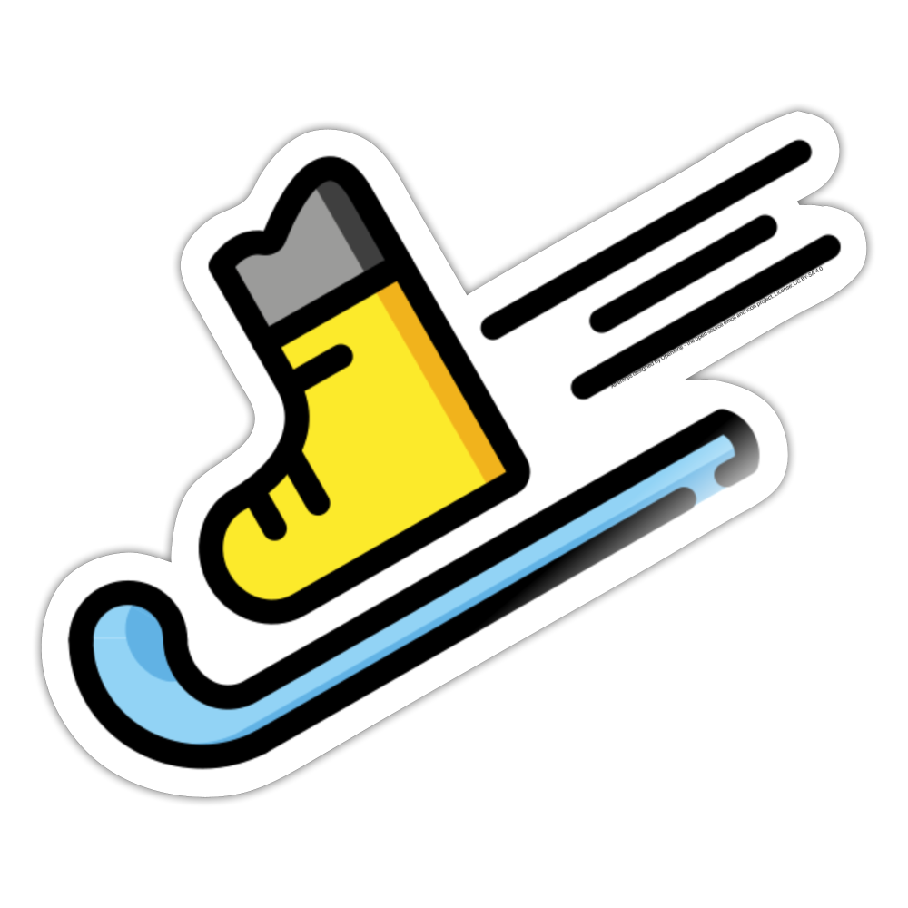 Skis Moji Sticker - Emoji.Express - white glossy
