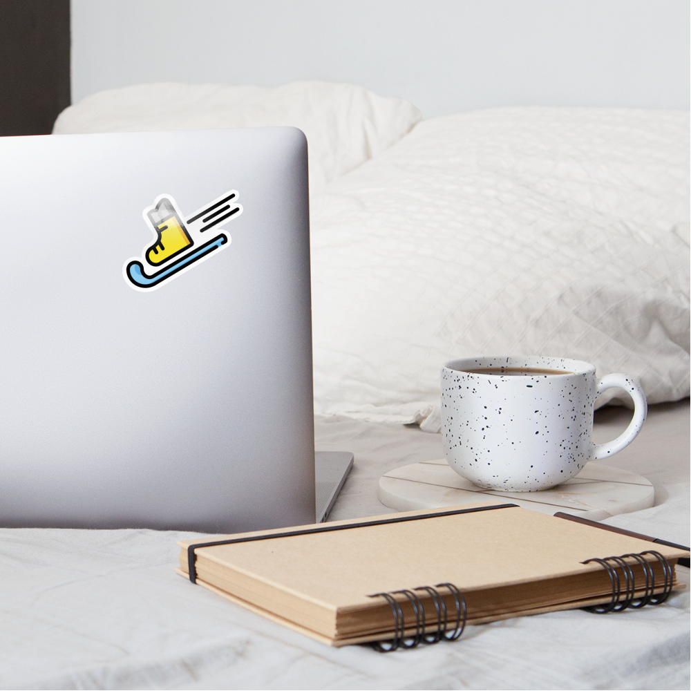 Skis Moji Sticker - Emoji.Express - white glossy