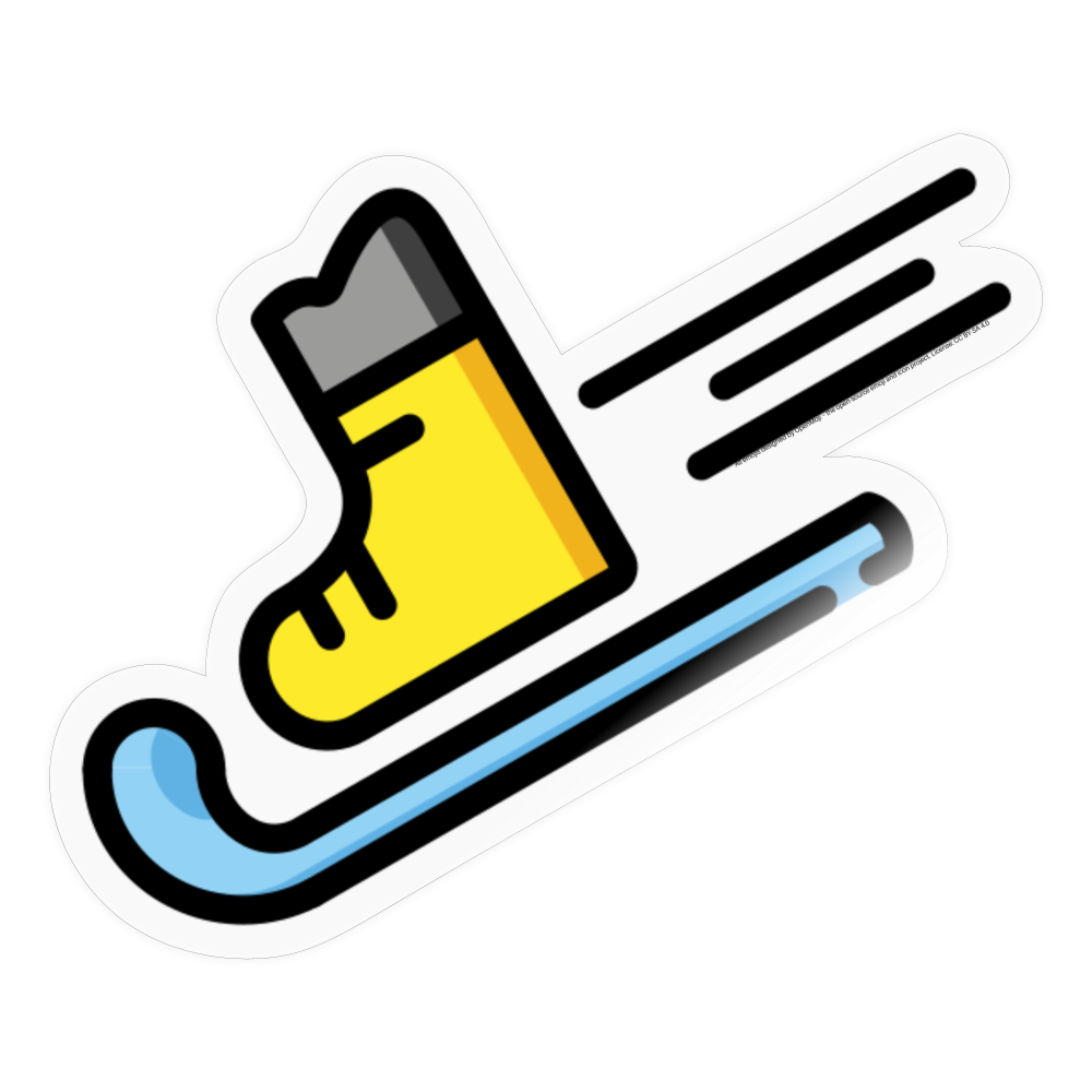 Skis Moji Sticker - Emoji.Express - transparent glossy
