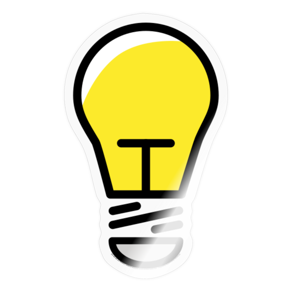 Lightbulb Moji Sticker - Emoji.Express - transparent glossy