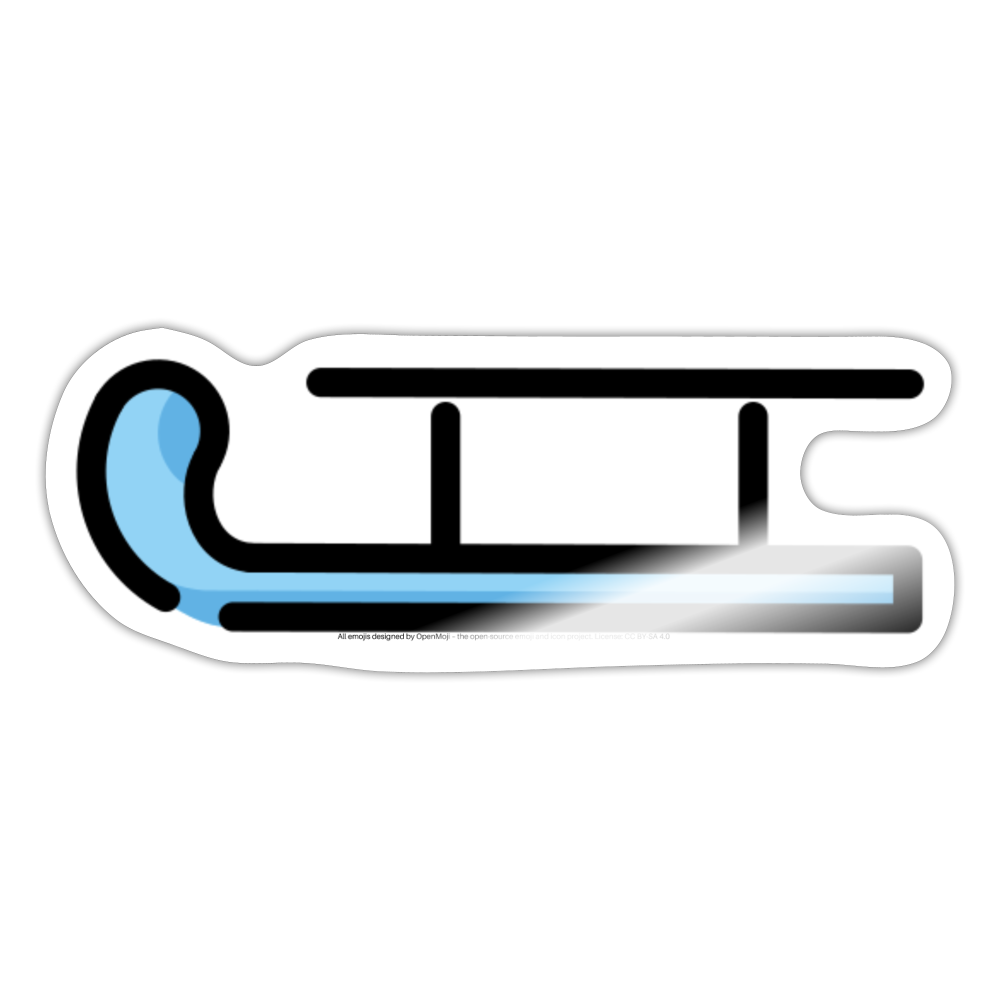 Sled Moji Sticker - Emoji.Express - white glossy