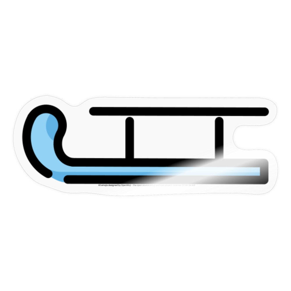 Sled Moji Sticker - Emoji.Express - transparent glossy