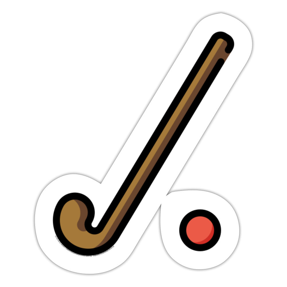 Field Hockey Moji Sticker - Emoji.Express - white matte