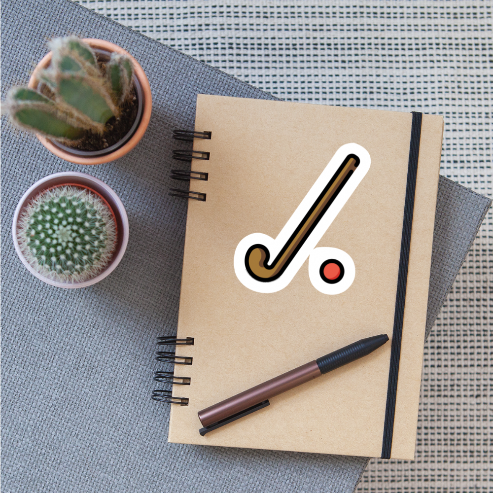 Field Hockey Moji Sticker - Emoji.Express - white matte