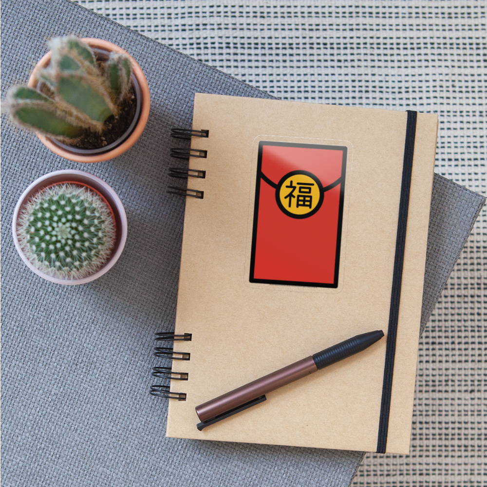 Red Envelope Moji Sticker - Emoji.Express - transparent glossy