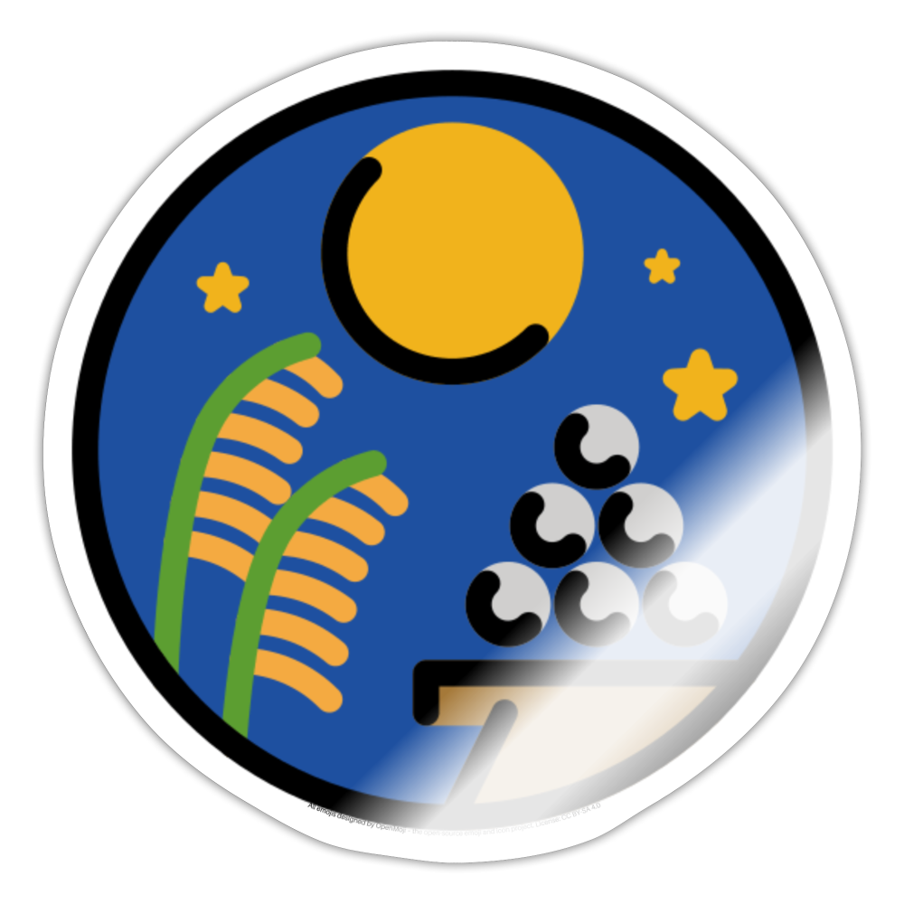 Moon viewing Ceremony Moji Sticker - Emoji.Express - white glossy