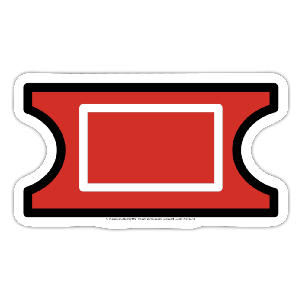 Admission Tickets Moji Sticker - Emoji.Express - white matte