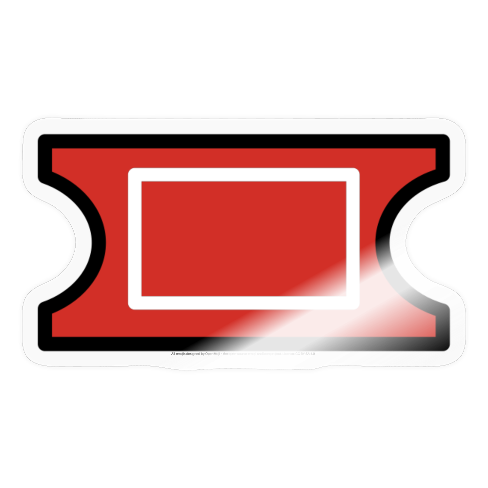 Admission Tickets Moji Sticker - Emoji.Express - transparent glossy