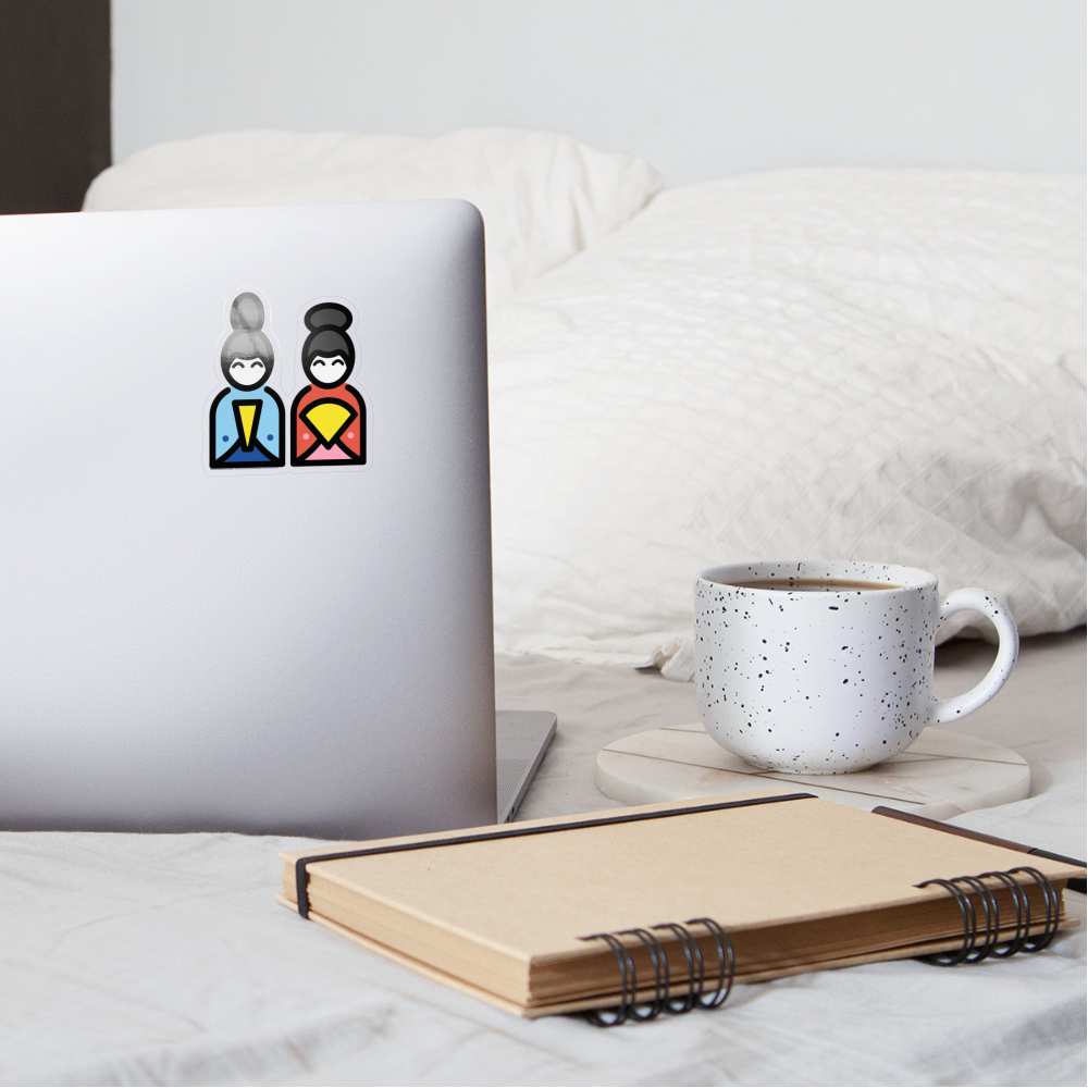 Japanese Dolls Moji Sticker - Emoji.Express - transparent glossy