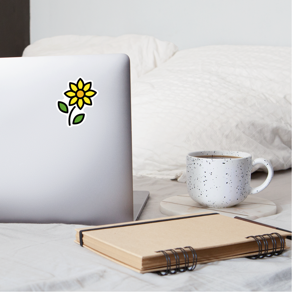 Sunflower Moji Sticker - Emoji.Express - white matte