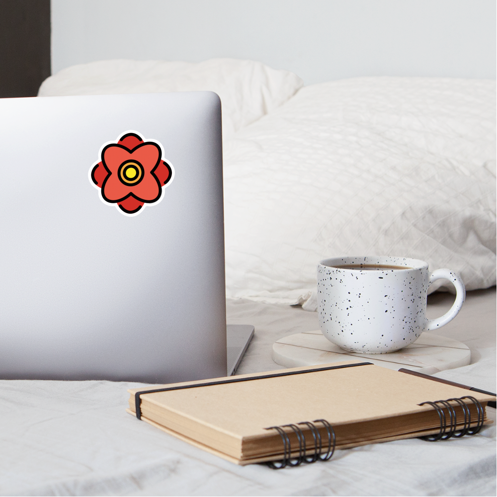 Rosette Moji Sticker - Emoji.Express - white matte