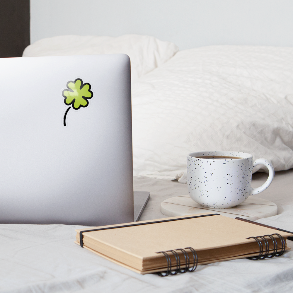 Four Leaf Clover Moji Sticker - Emoji.Express - transparent glossy